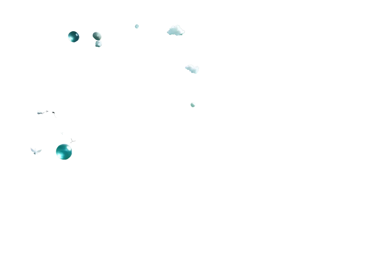 Bubbles and butterflies illustration